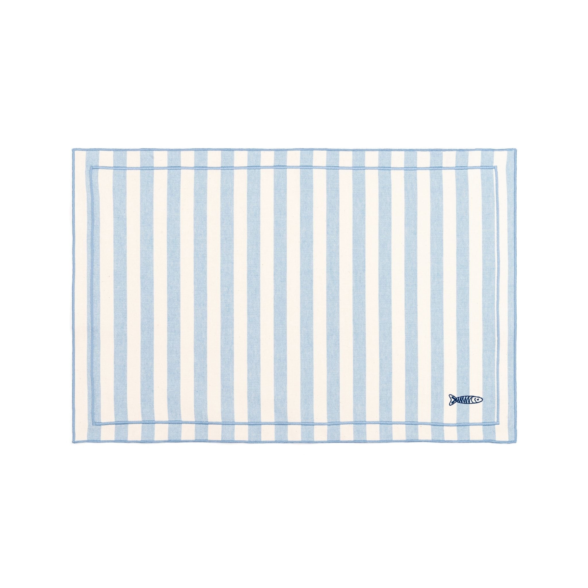 Linge de table Barra, en algodón, avec des motifs inspirés du Portugal brodés