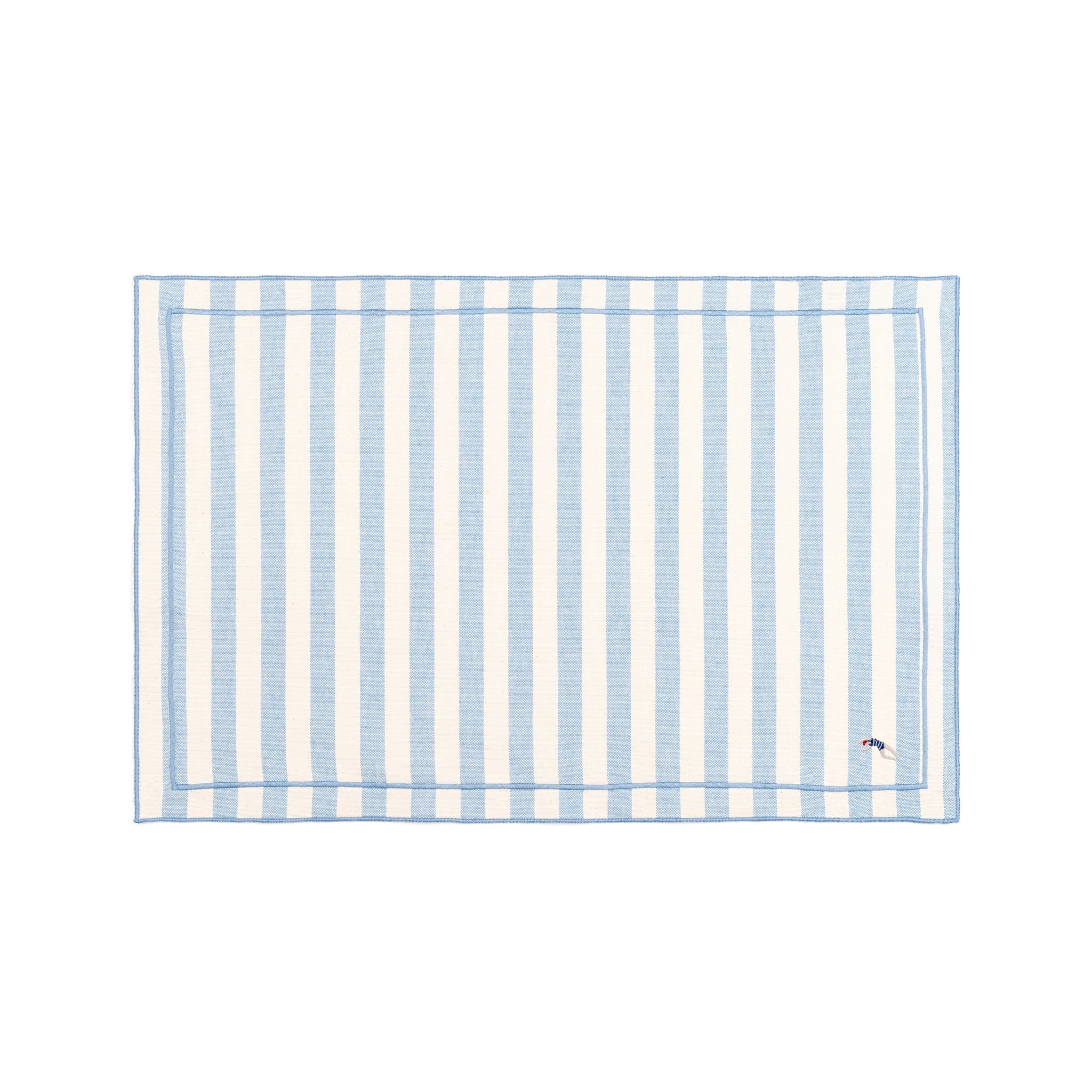 Linge de table Barra, en coton, avec des sportifs rétro brodés