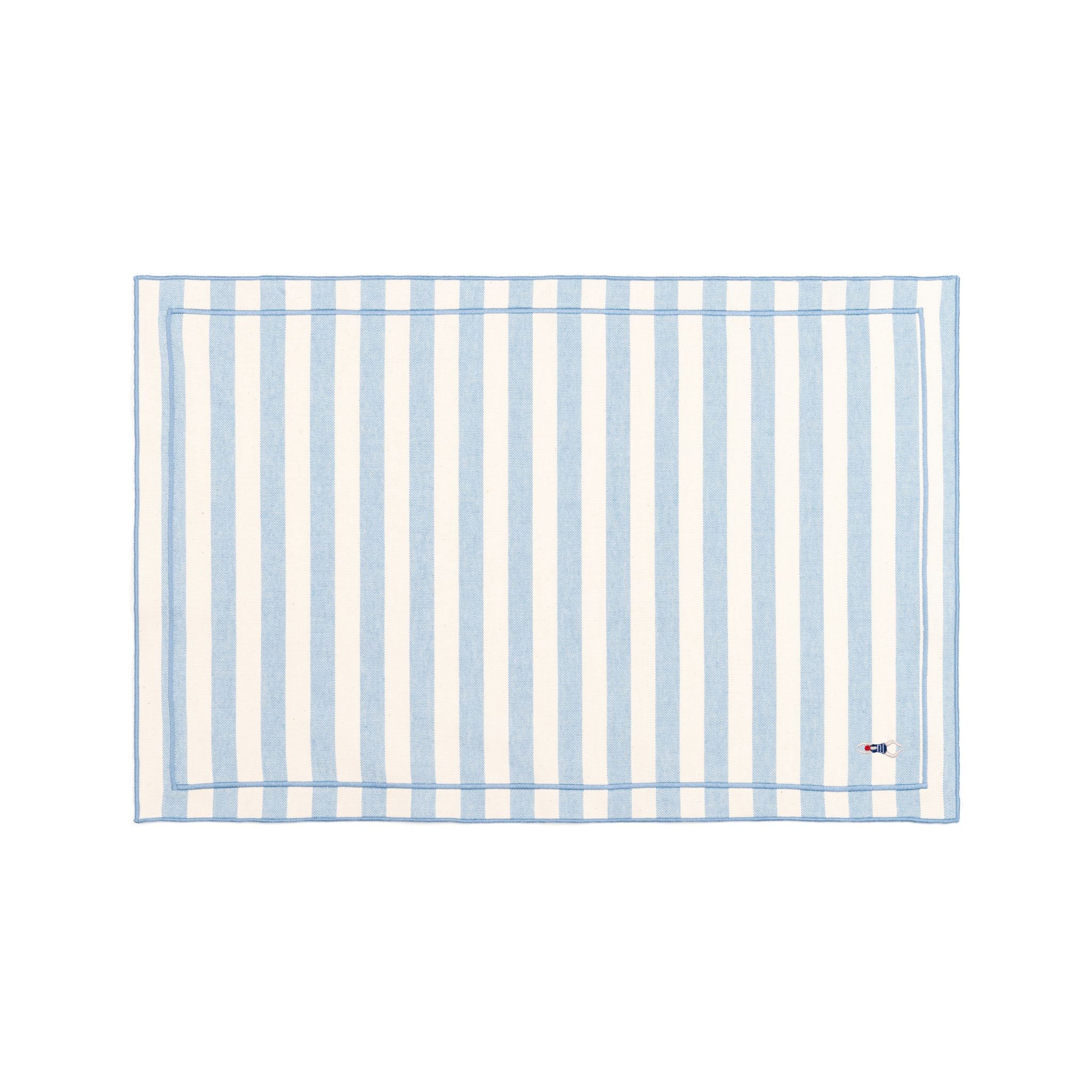 Linge de table Barra, en coton, avec des sportifs rétro brodés