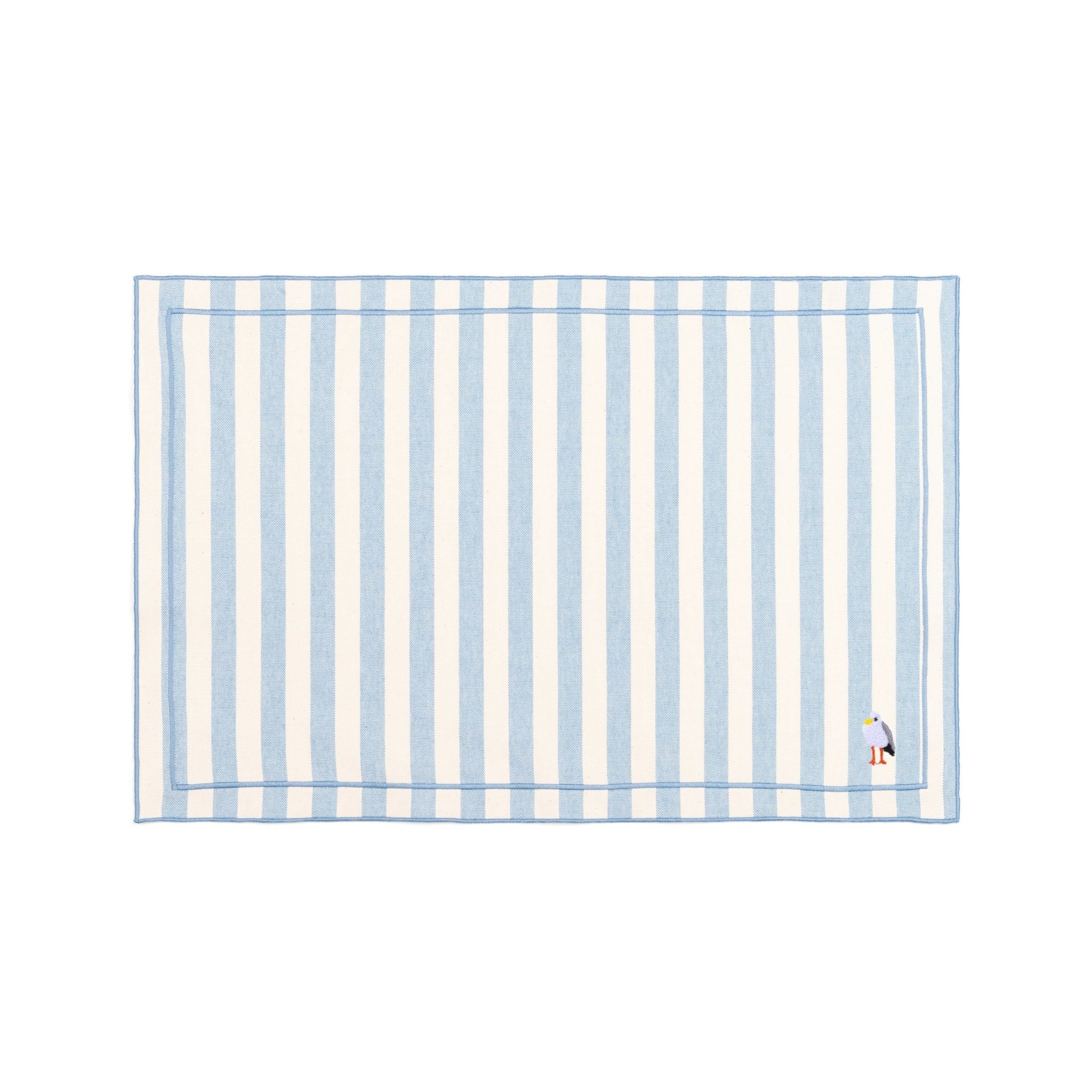 Roupa de mesa Barra, em algodão, com motivos de verão bordados