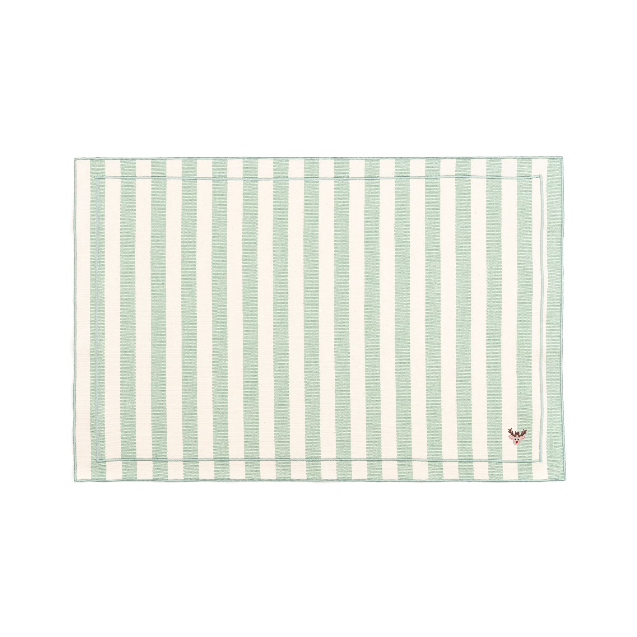 Linge de table Barra, en coton, avec des petits motifs de Noël brodés