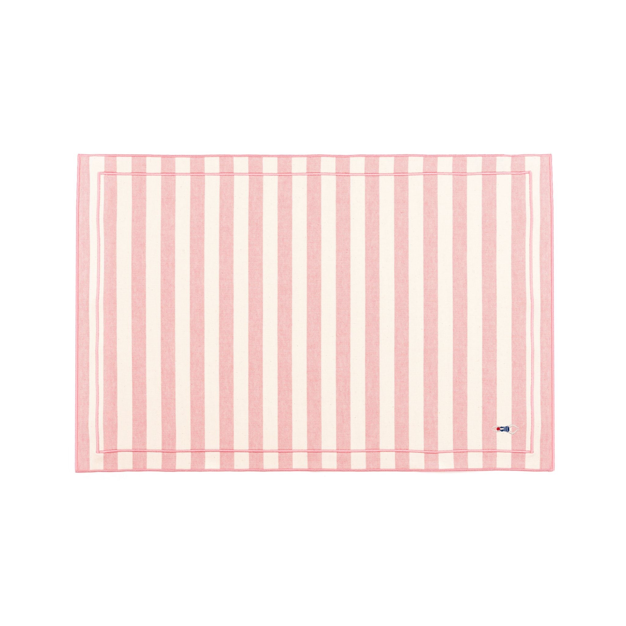 Linge de table Barra, en coton, avec des sportifs rétro brodés