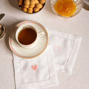 Mafra table linen with heart embroidery