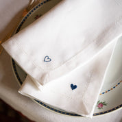 Mafra table linen with heart embroidery