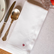 Mafra table linen with heart embroidery