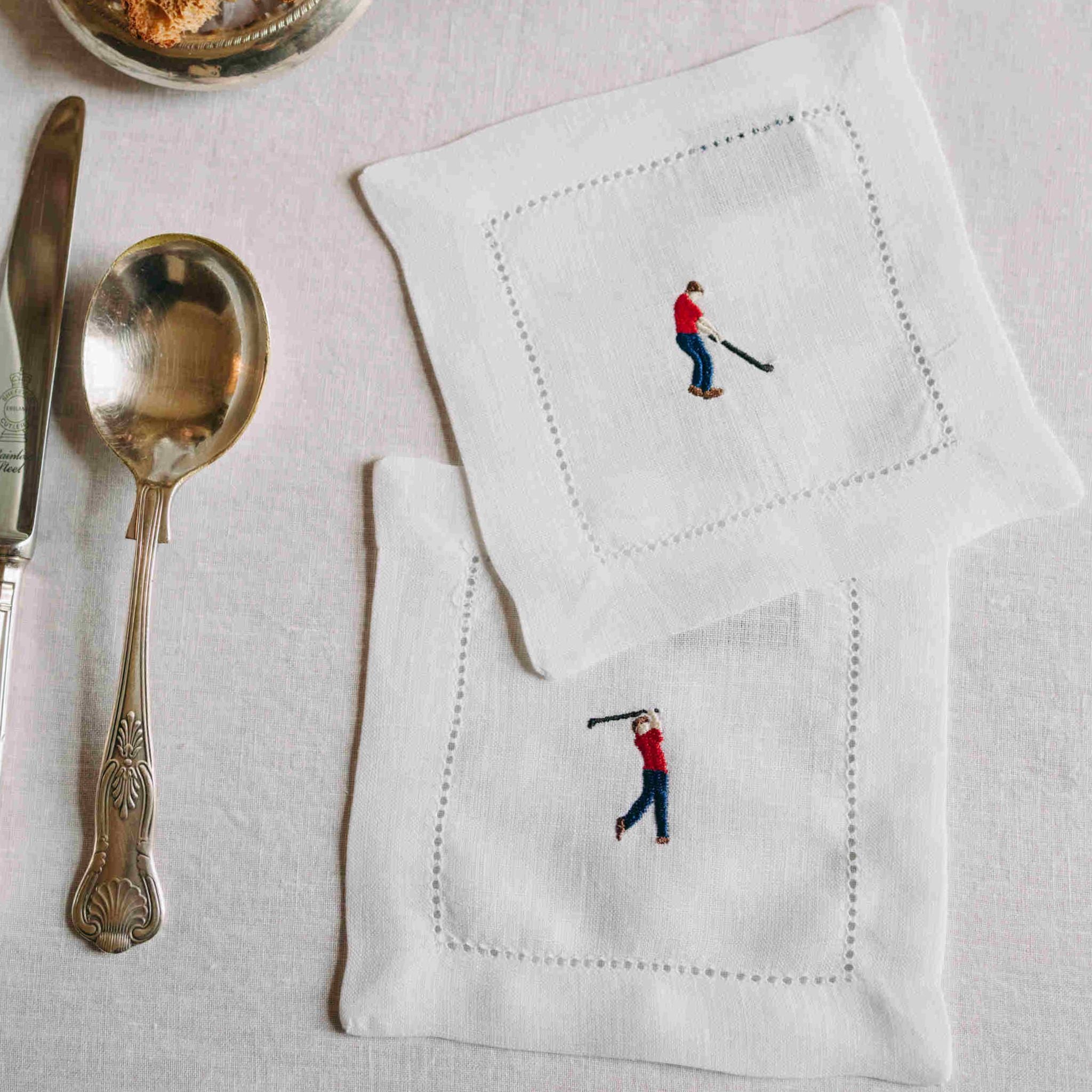 Mafra napkin with retro sportsmen