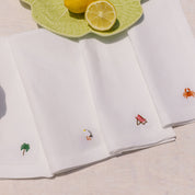 Mafra linen Napkins with summer embroidery