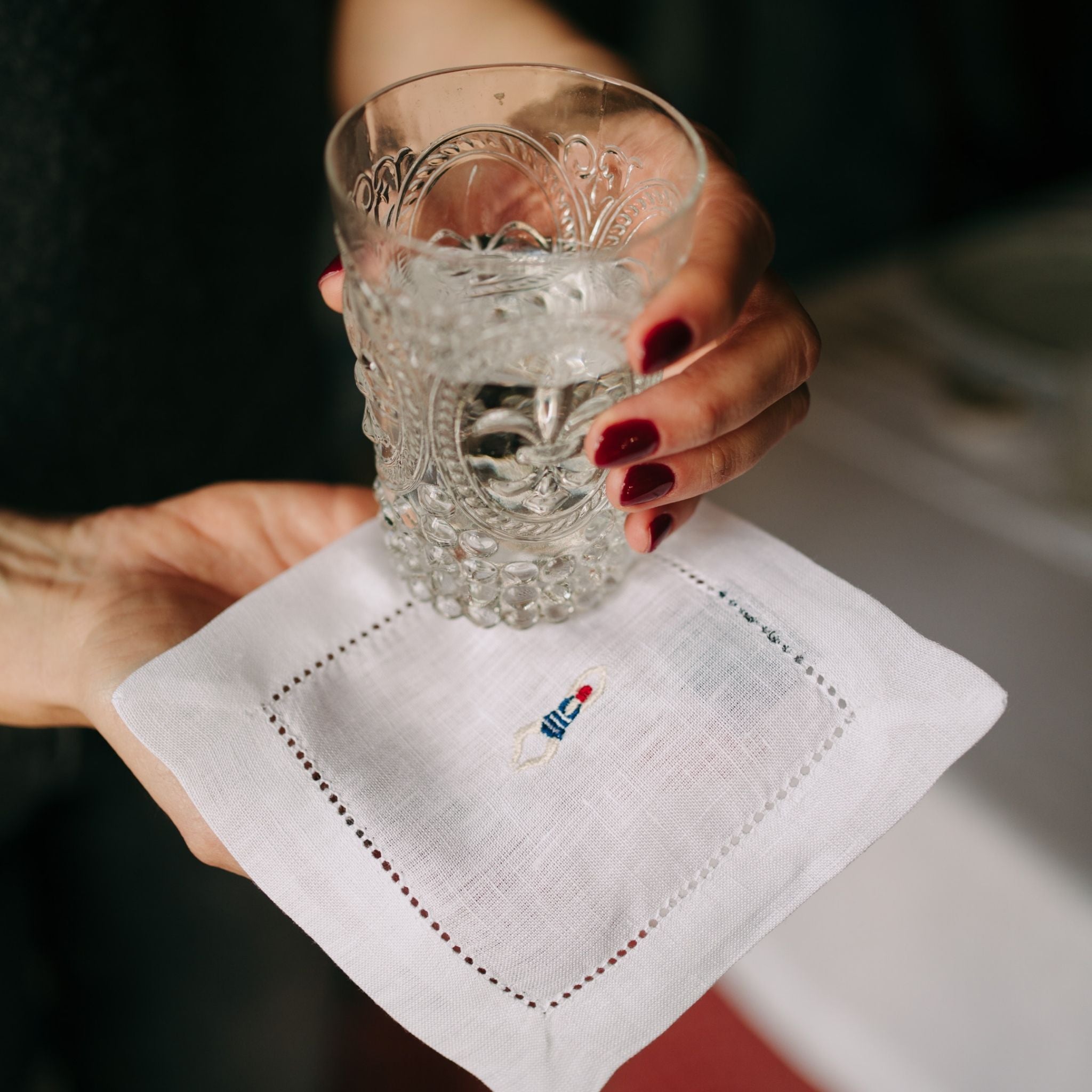 Servilleta Mafra lino con deportistas retro