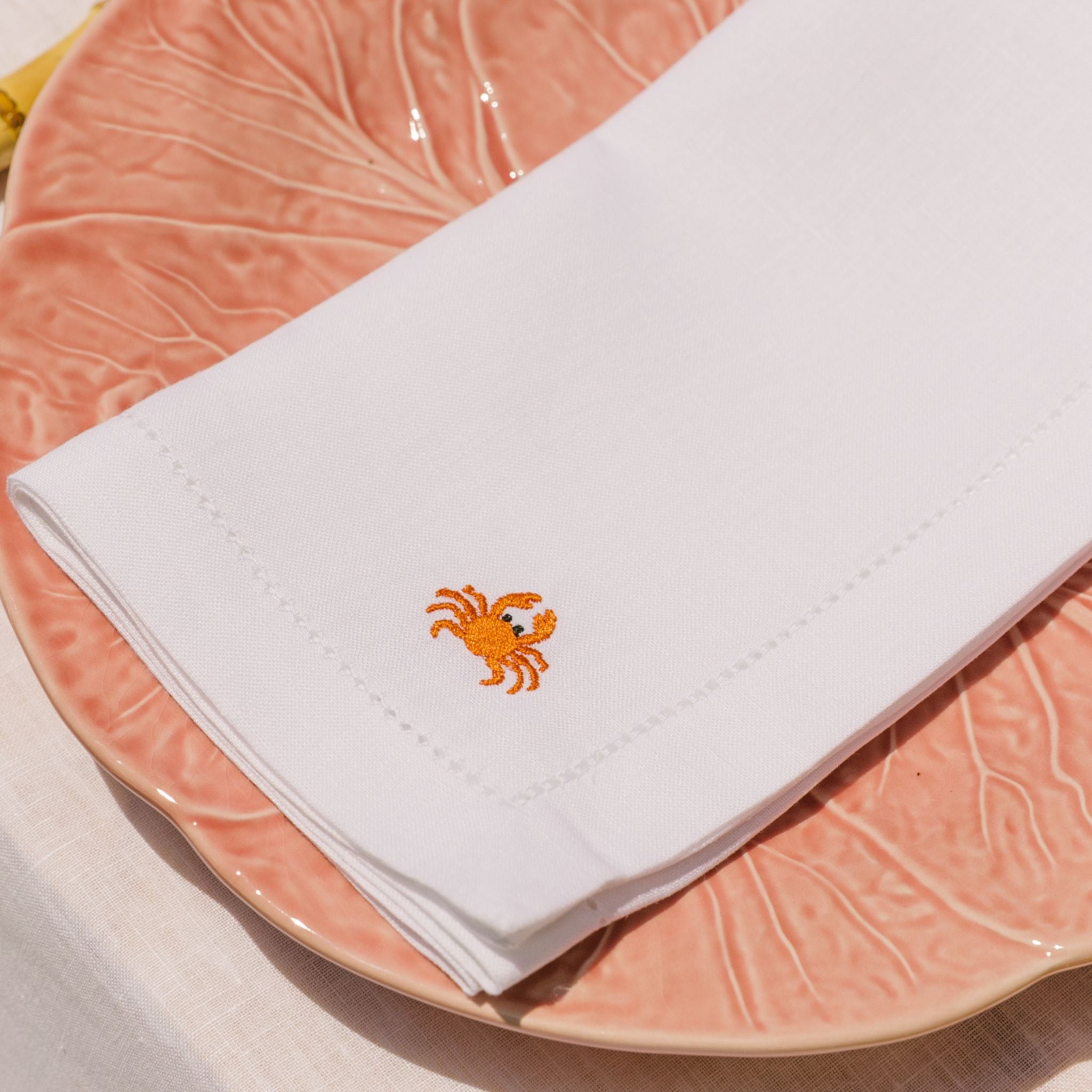 Mafra linen Napkins with summer embroidery