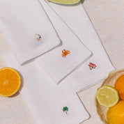Mafra linen Napkins with summer embroidery