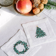 Ropa de mesa Mafra con bordado navideño