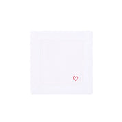 Serviettes de table Mafra lin avec broderie en forme de cœur