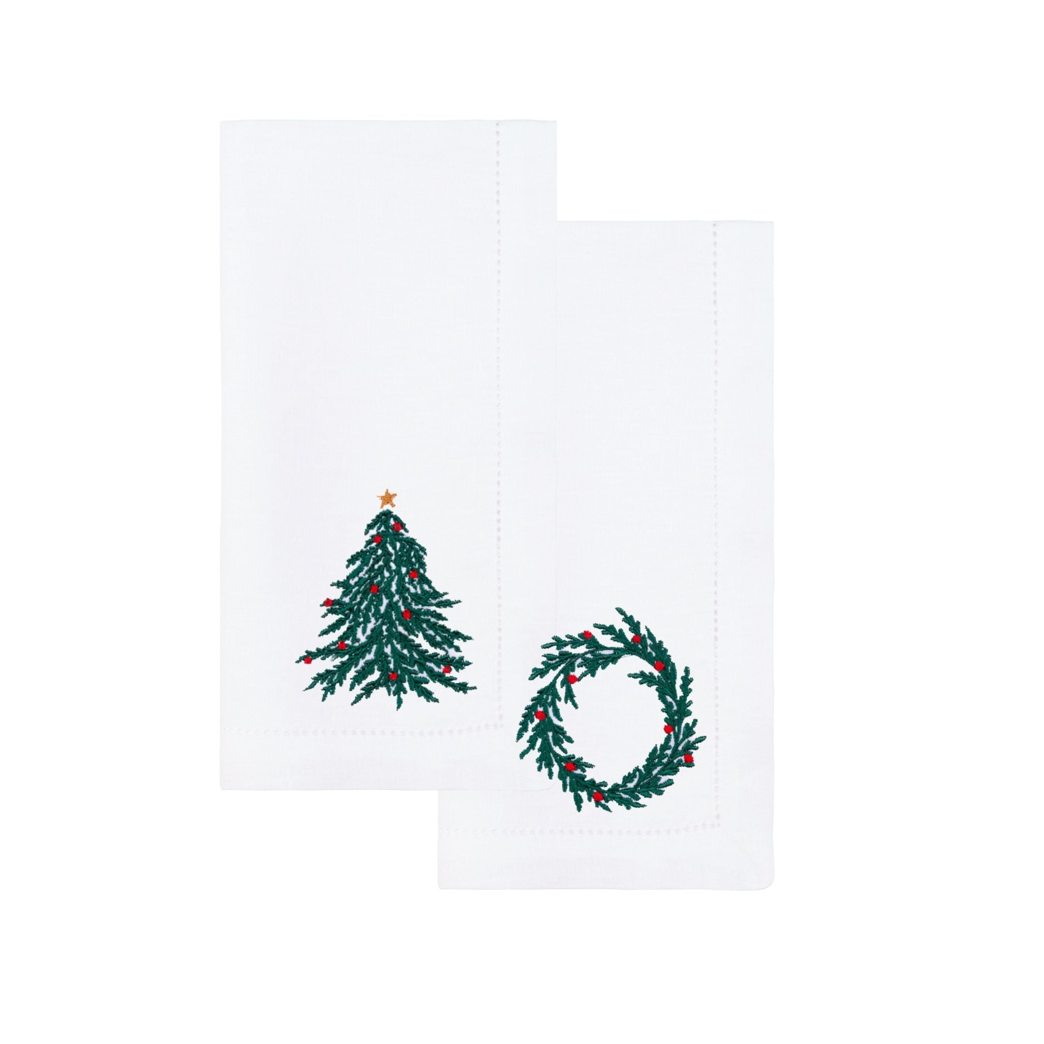 Mafra linen with christmas tree and wreath embroidery - Torres Novas