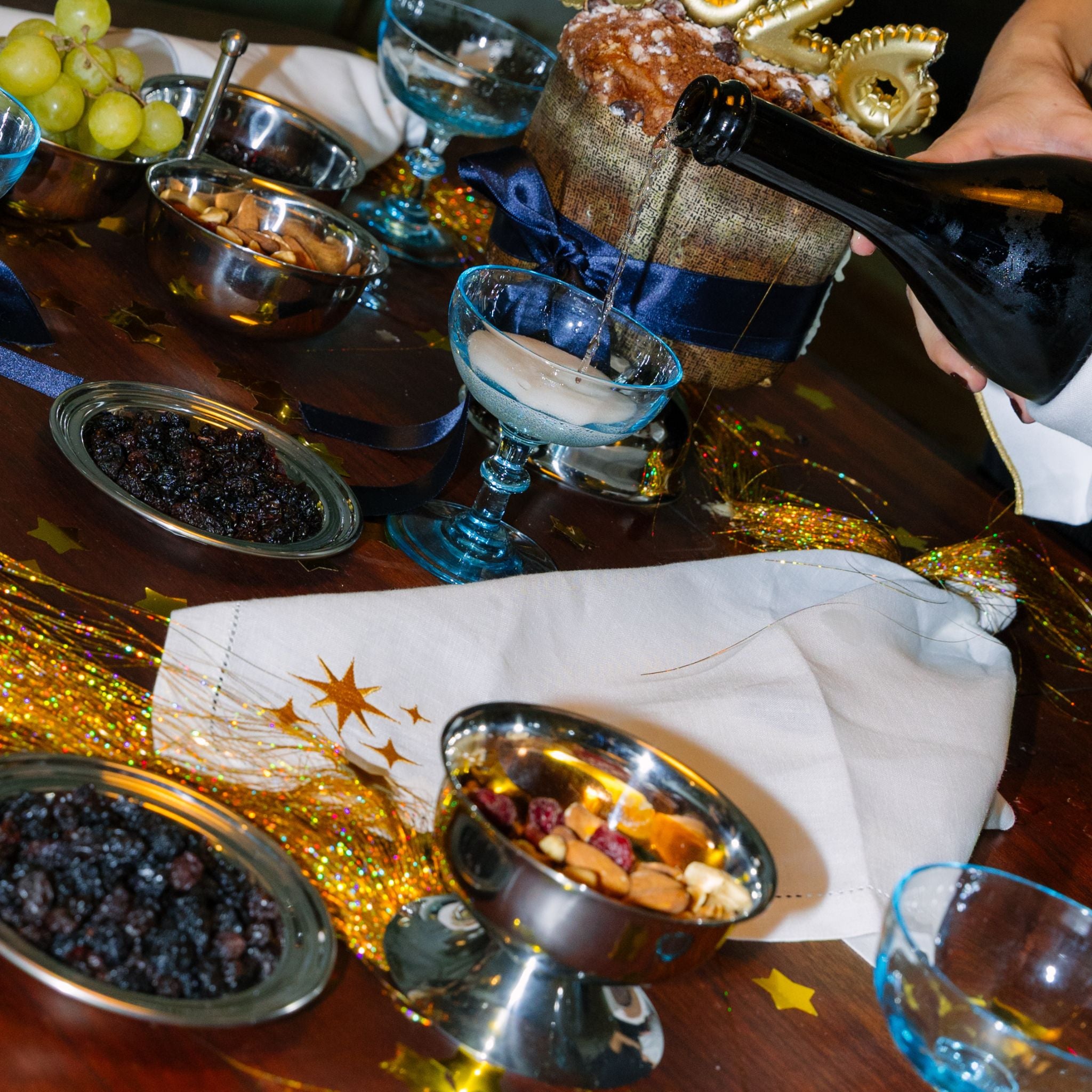 Mafra algodão com bordados de Natal