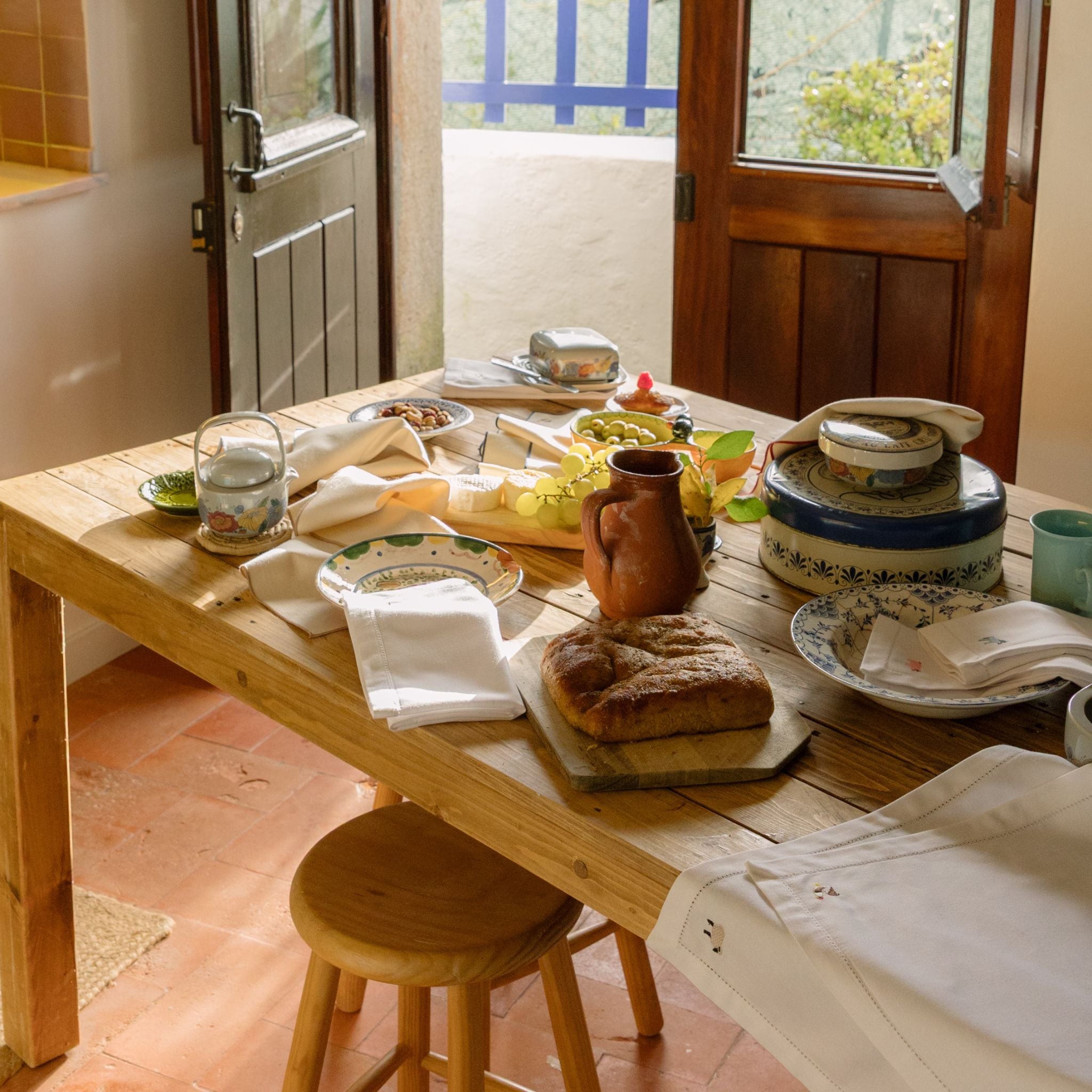 Mafra cotton napkins with farm embroidery - Torres Novas