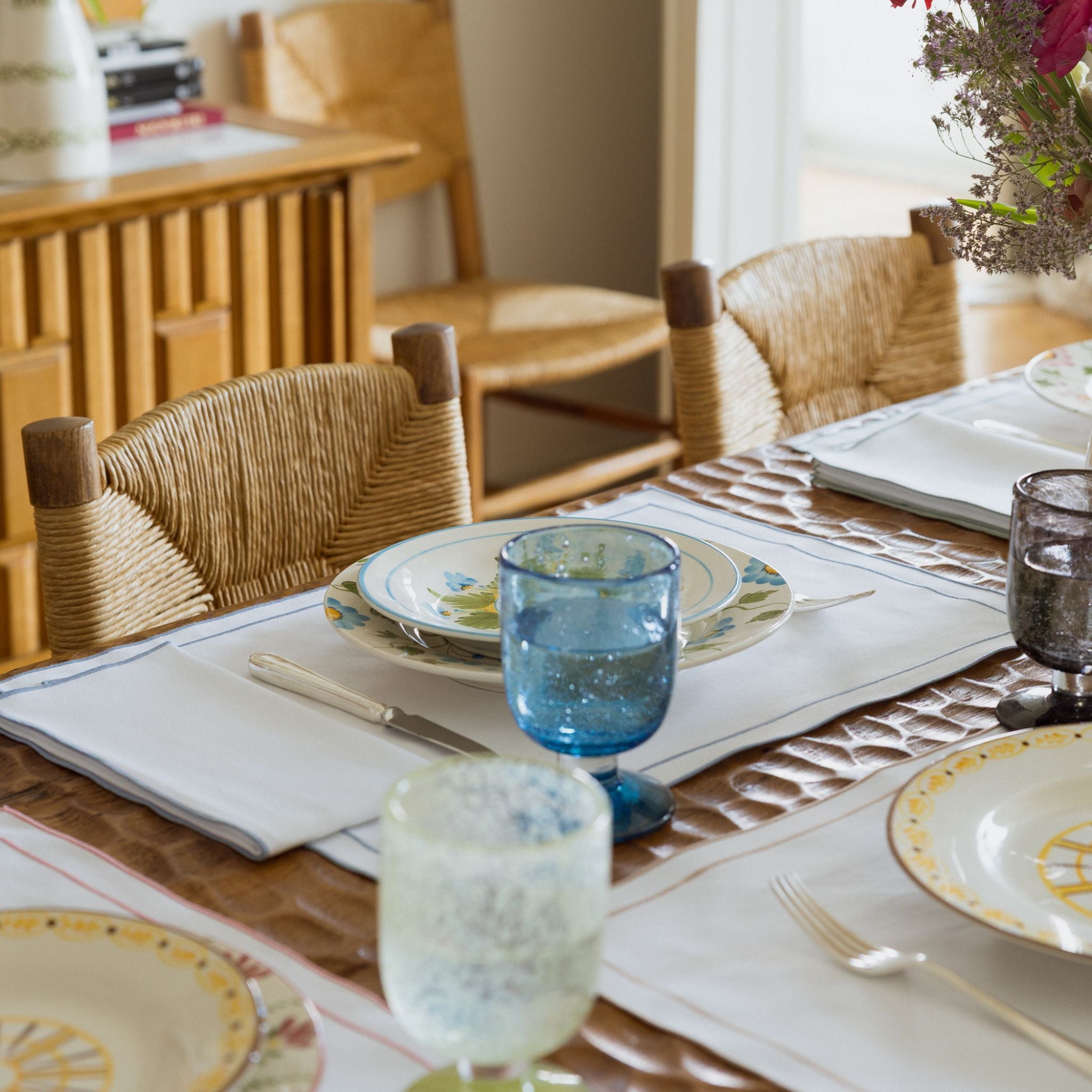 Manteles individuales Nazaré en blanco