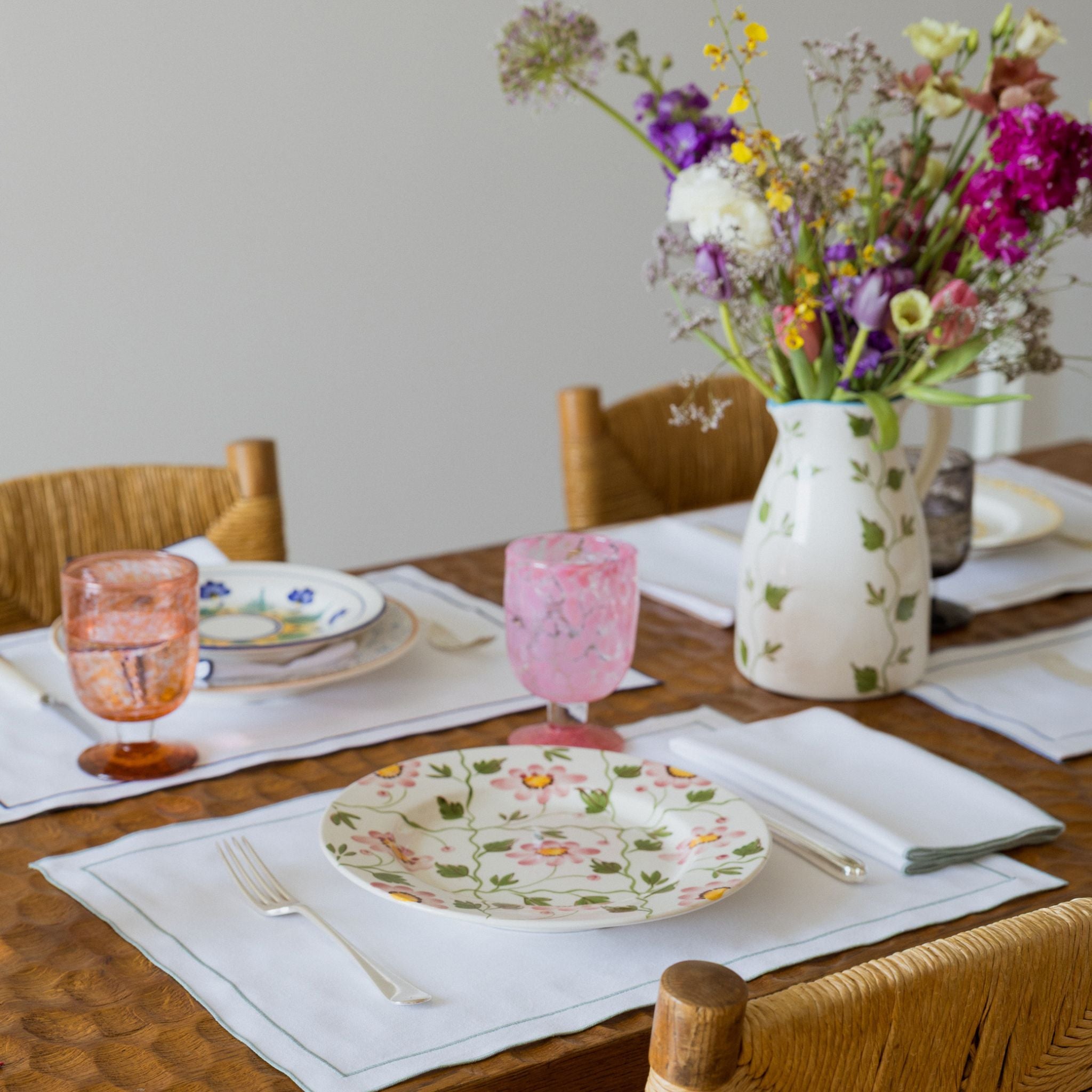 Manteles individuales Nazaré en blanco