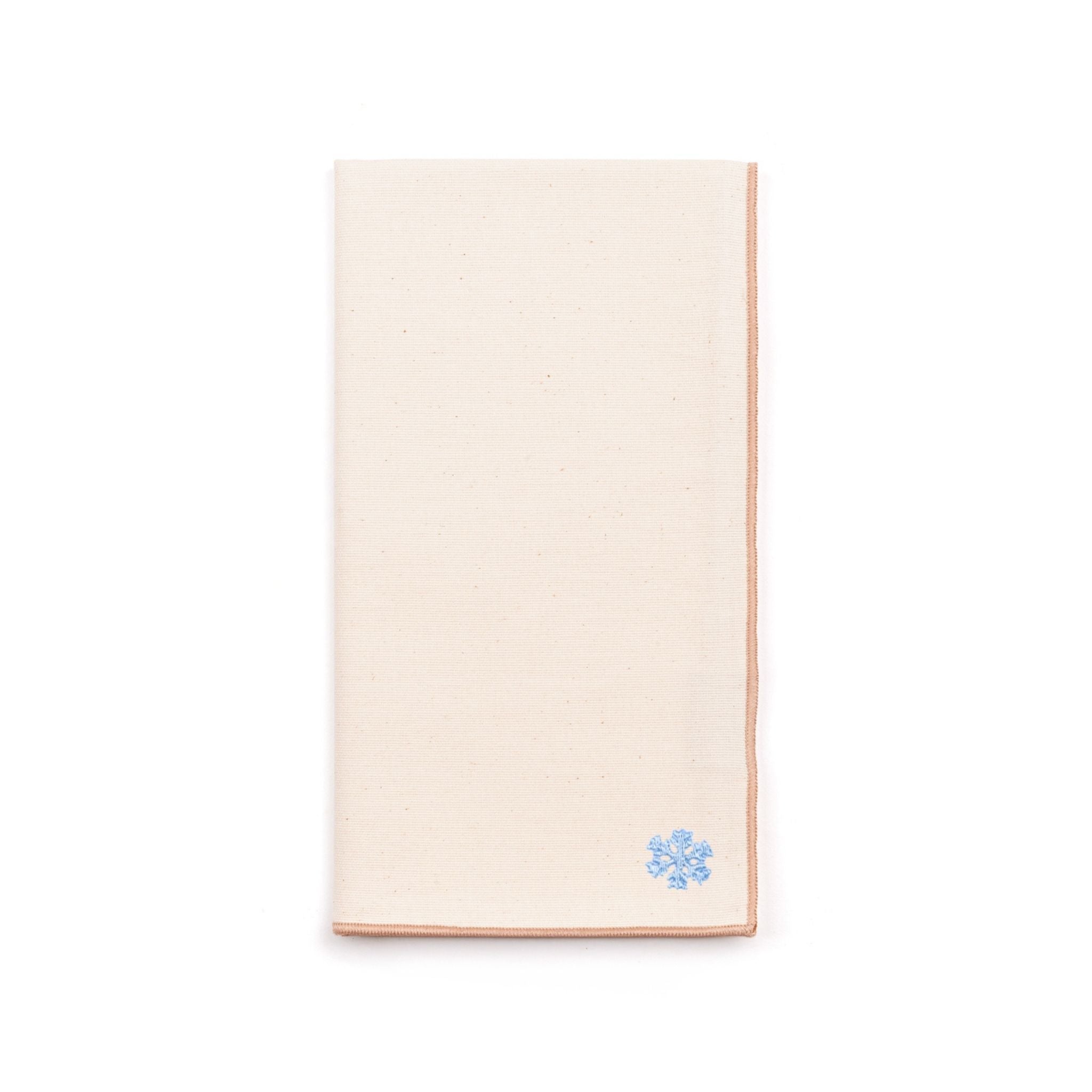 Guardanapos Nazaré cru com bordados de Natal pequenos