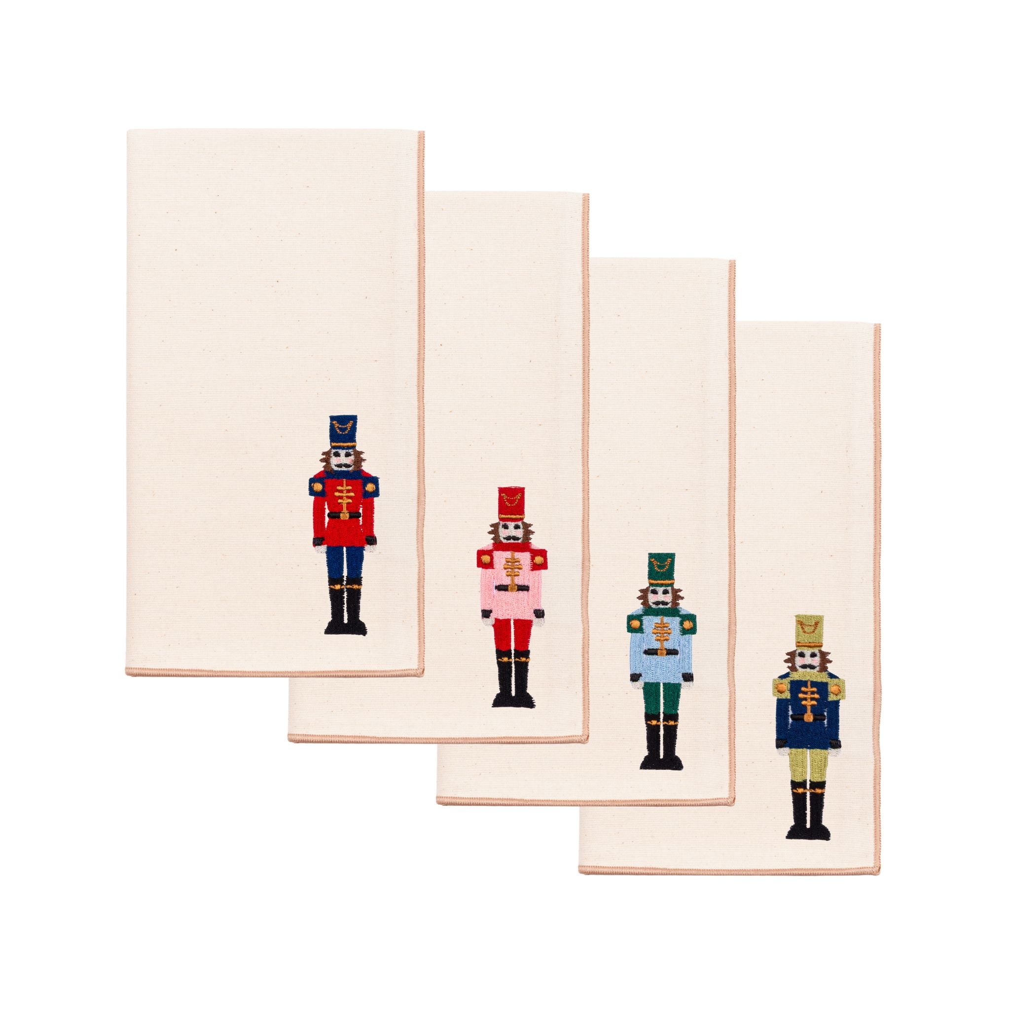 Ecru Nazaré napkins with nutcracker embroidery - Torres Novas