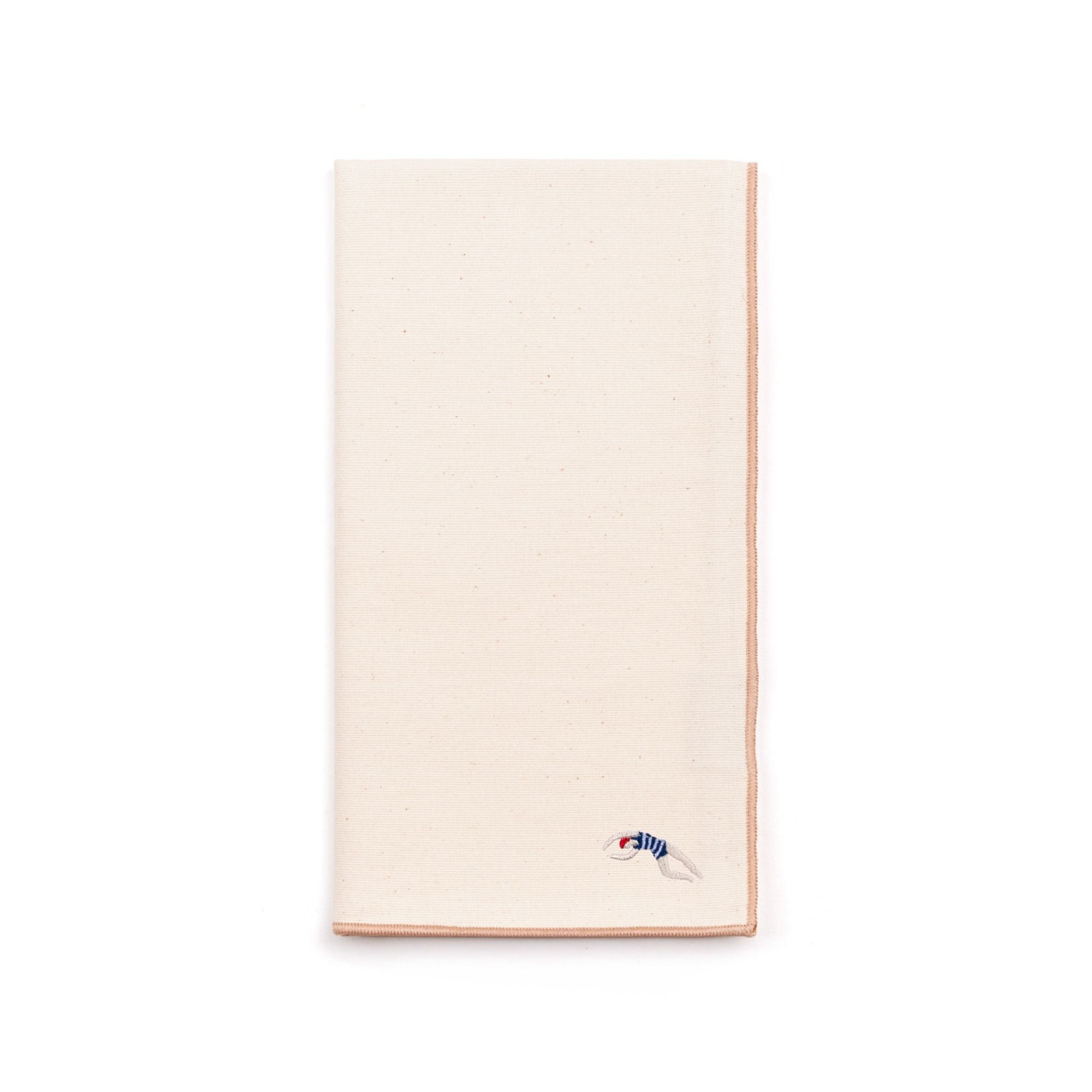 Serviettes Nazaré écru avec broderie rétro