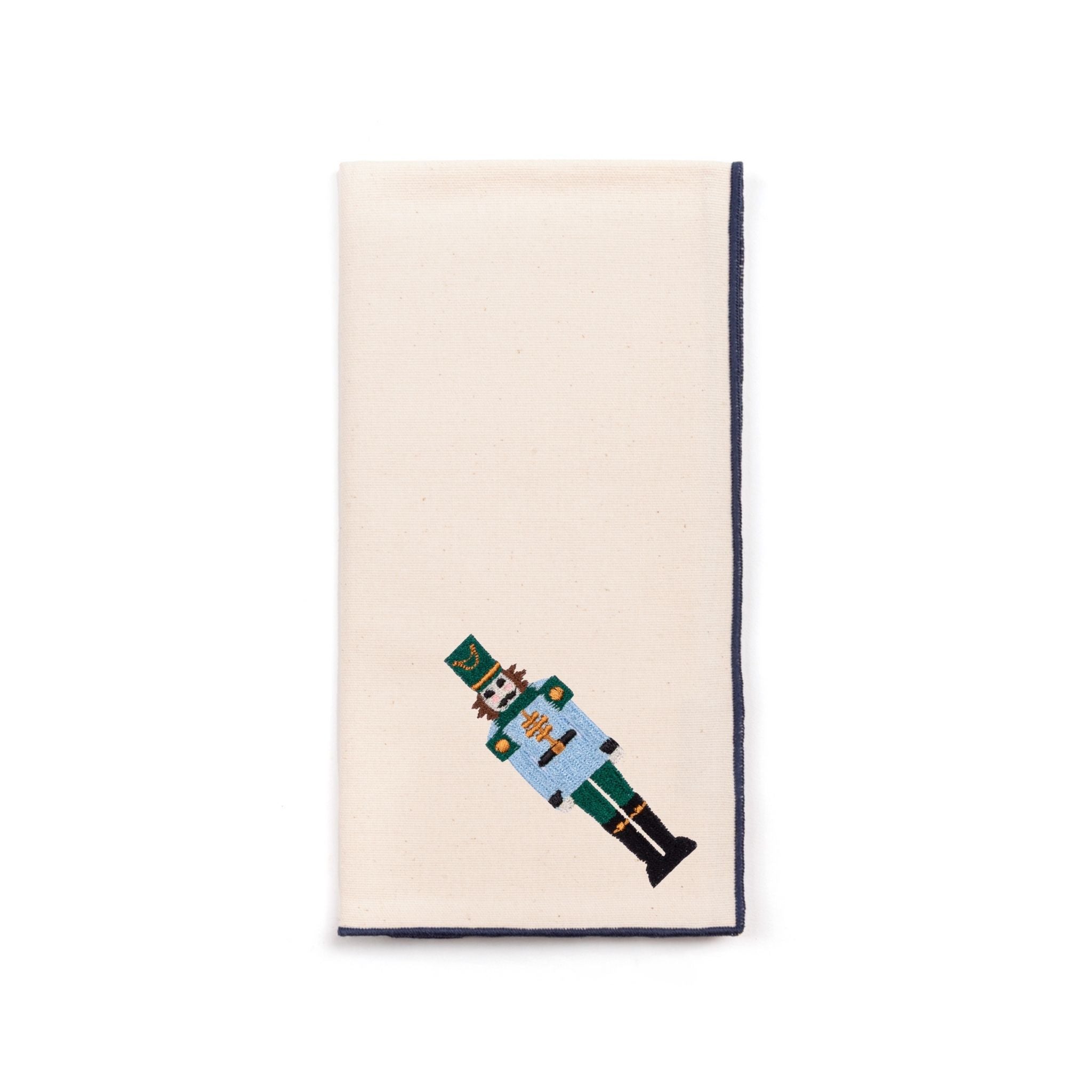 Serviettes Nazaré écrues brodées de casse-noisettes