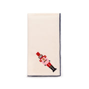 Serviettes Nazaré écrues brodées de casse-noisettes