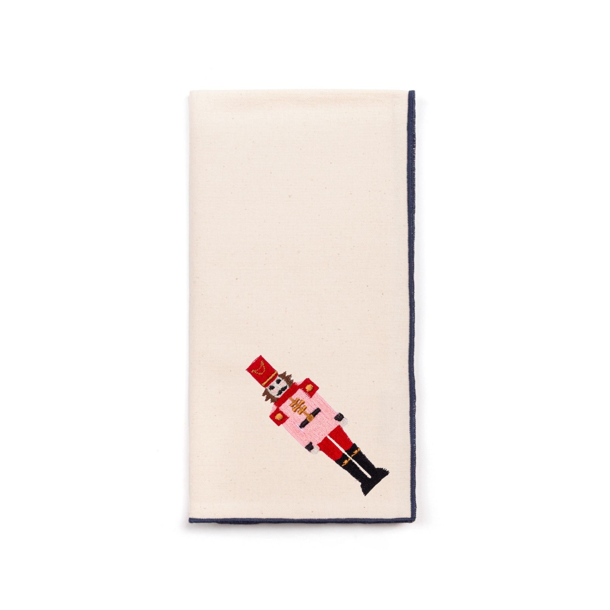 Serviettes Nazaré écrues brodées de casse-noisettes