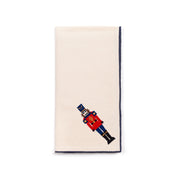 Serviettes Nazaré écrues brodées de casse-noisettes