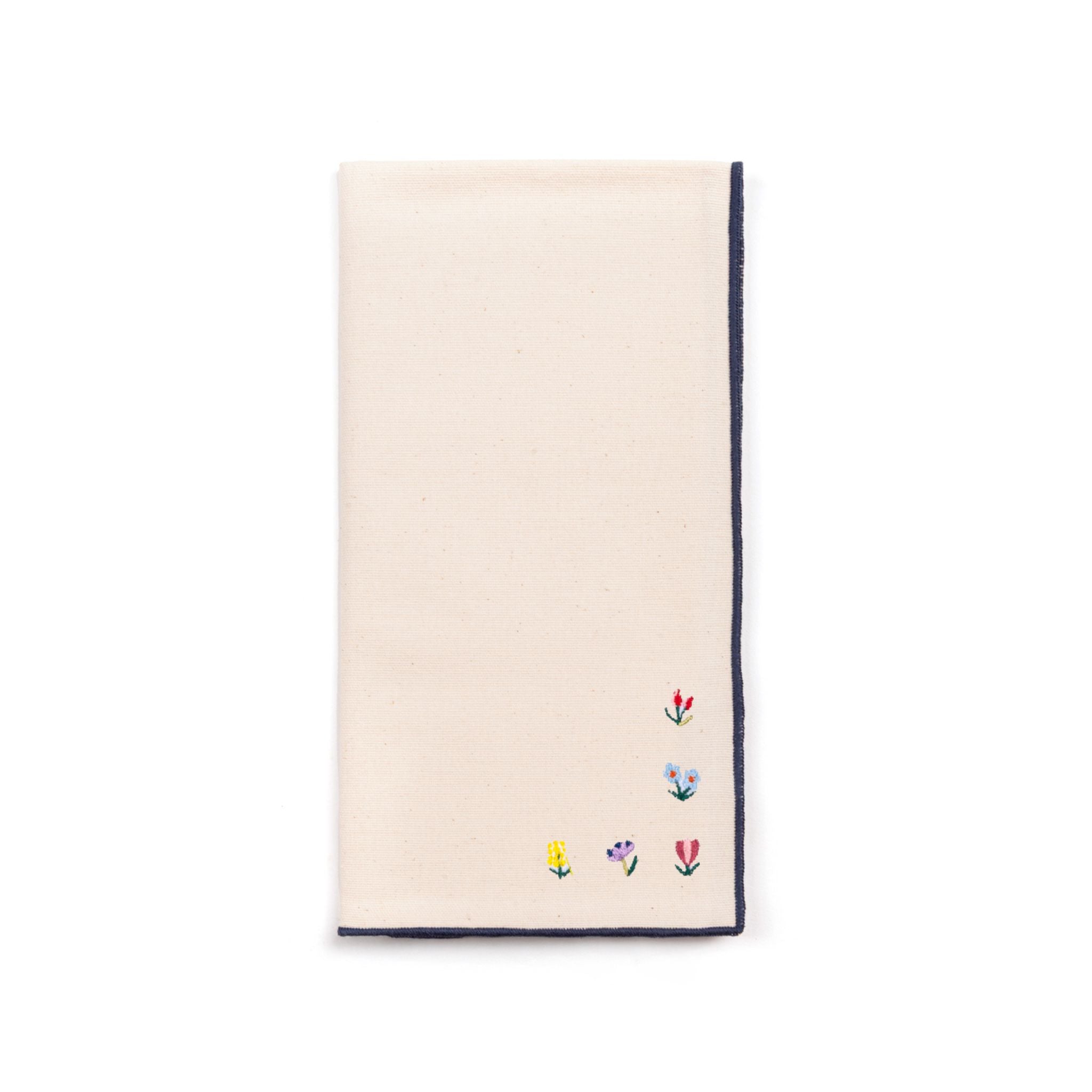 Serviettes de table Nazaré avec broderie de fleurs