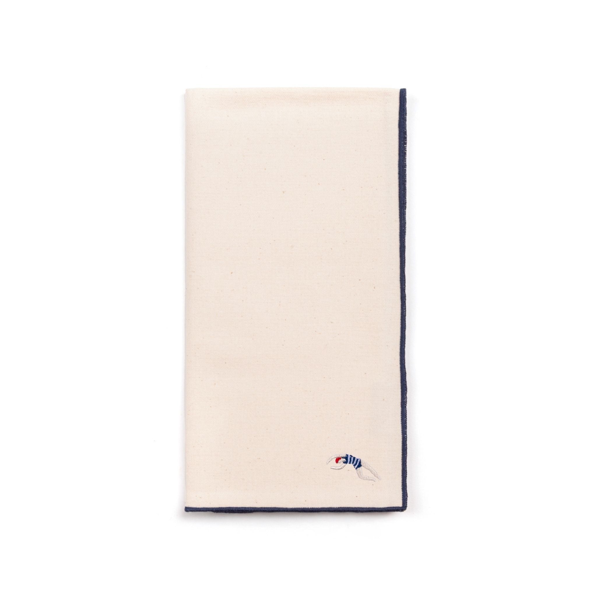 Serviettes Nazaré écru avec broderie rétro