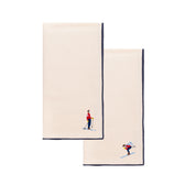 Guardanapos Nazaré cru com bordados retro