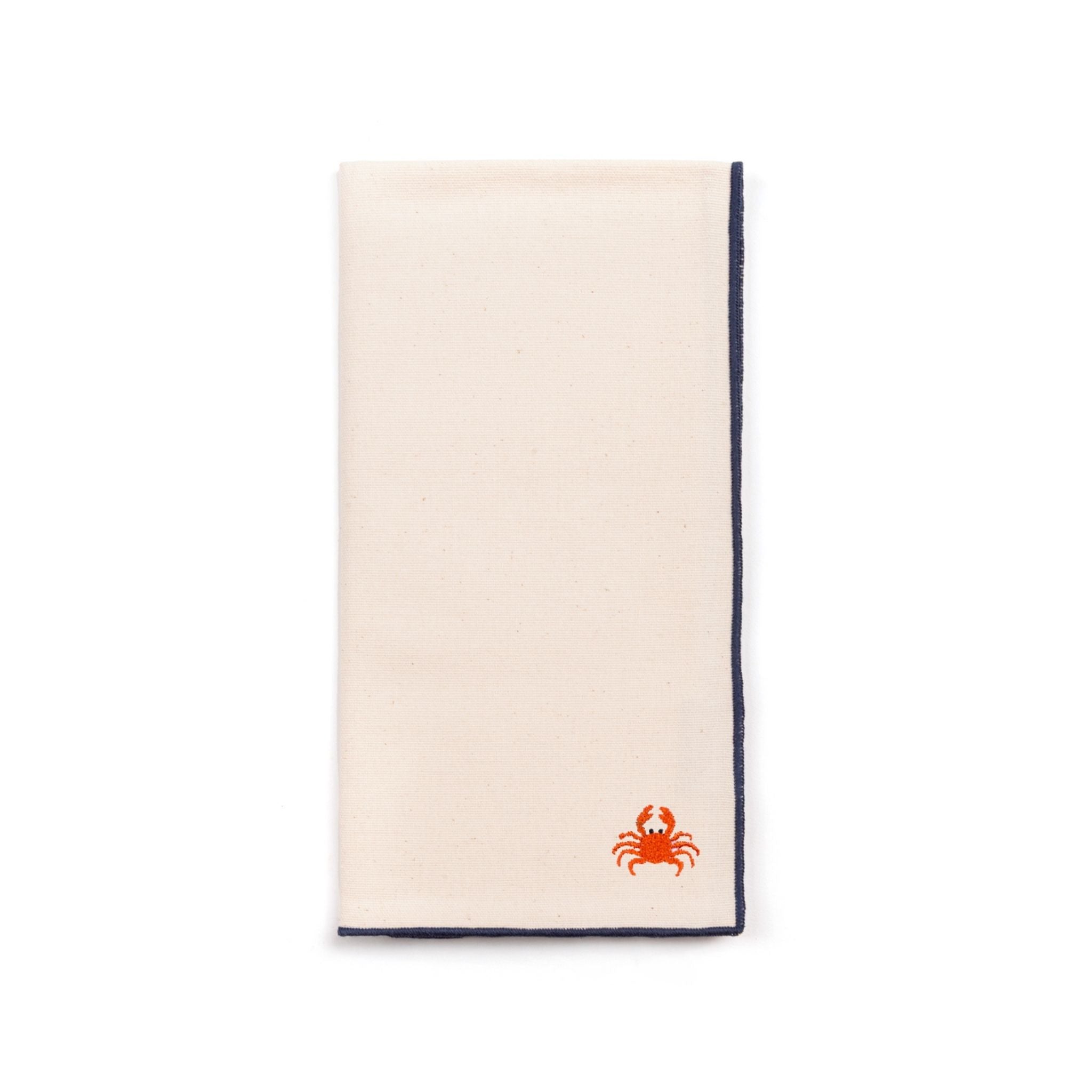 Serviettes de table Nazaré écrues avec broderie d'été