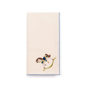 Guardanapos Nazaré cru com bordado de cavalos