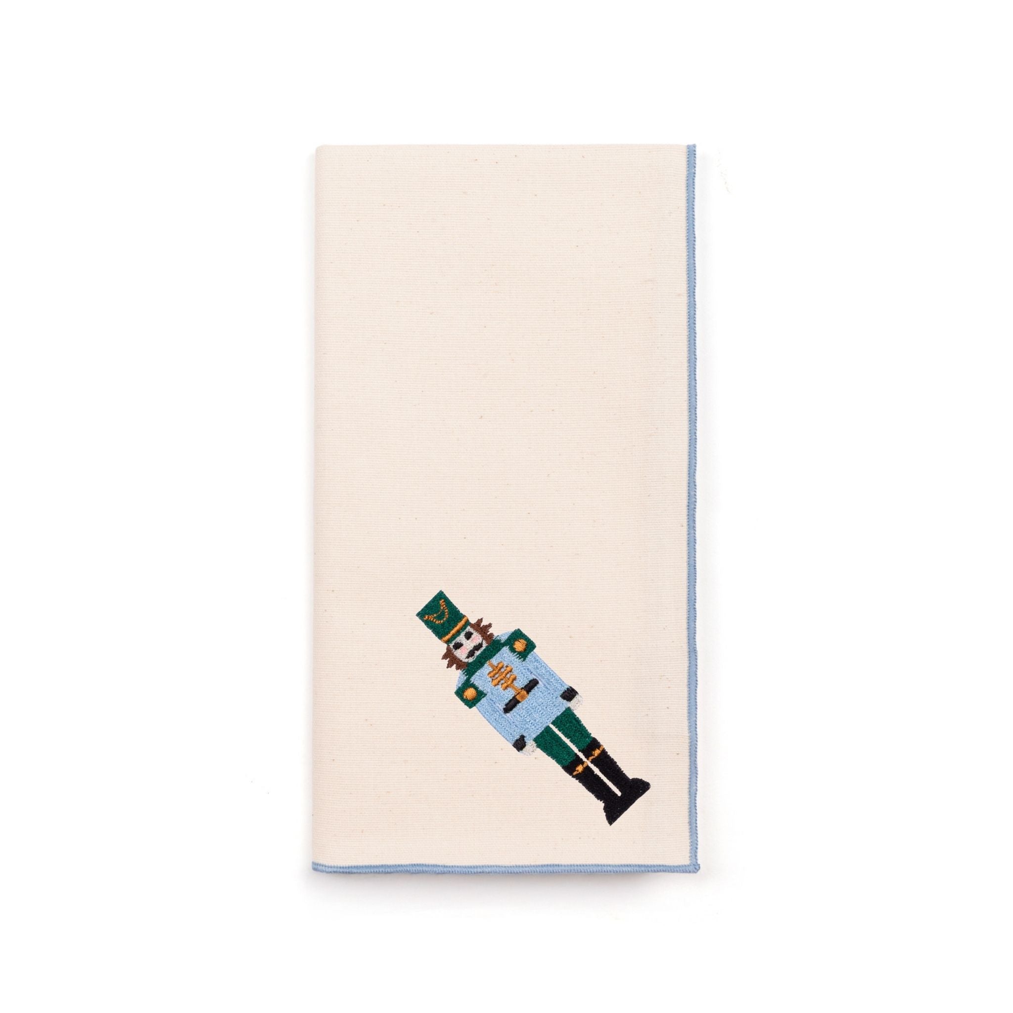 Serviettes Nazaré écrues brodées de casse-noisettes