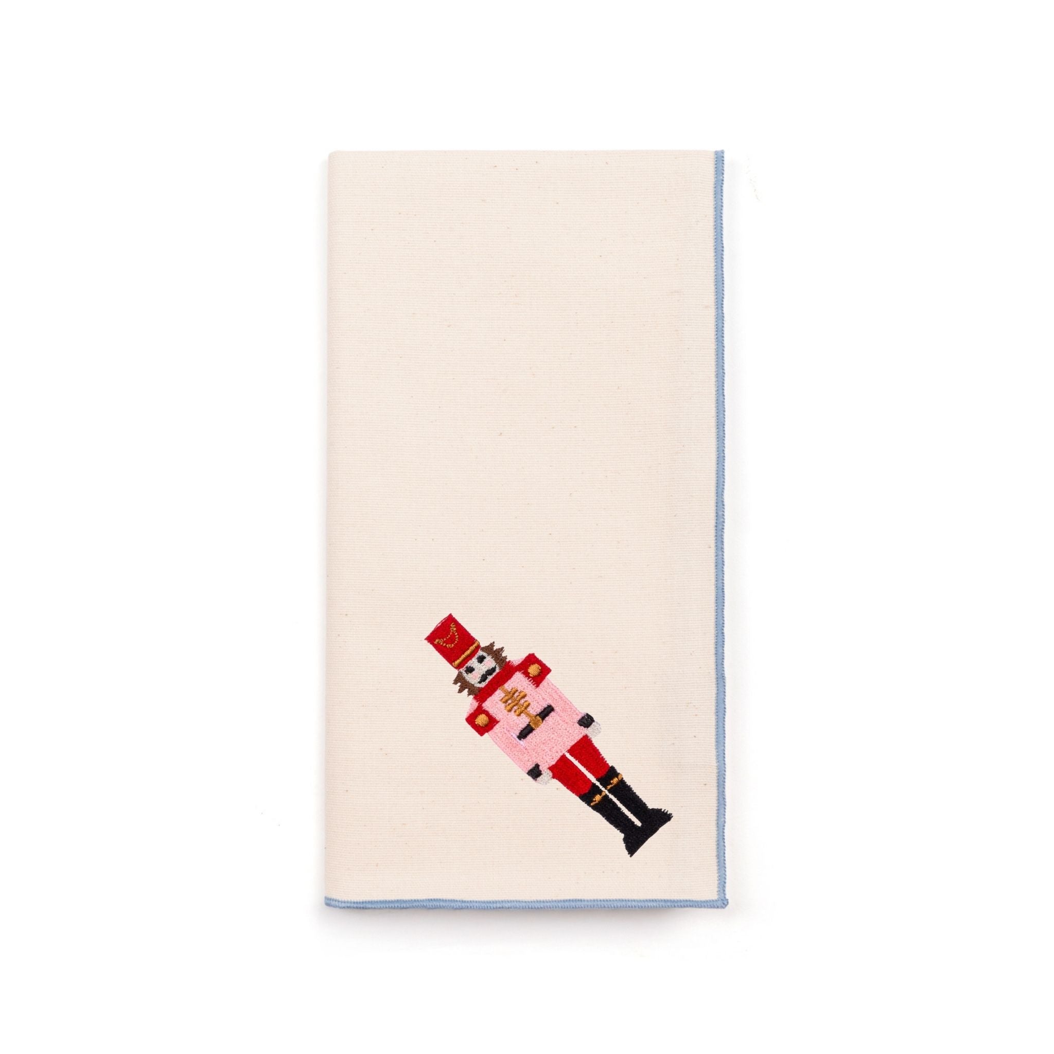 Serviettes Nazaré écrues brodées de casse-noisettes