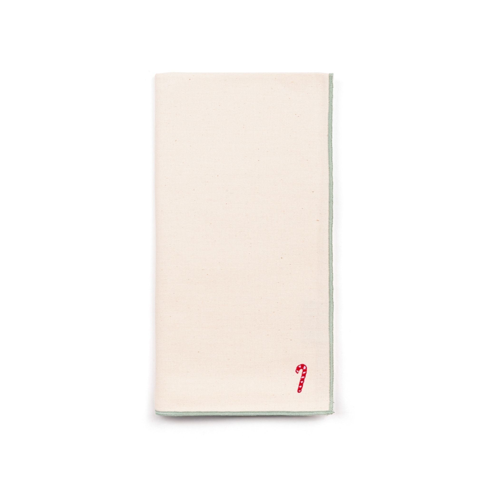 Guardanapos Nazaré cru com bordados de Natal pequenos