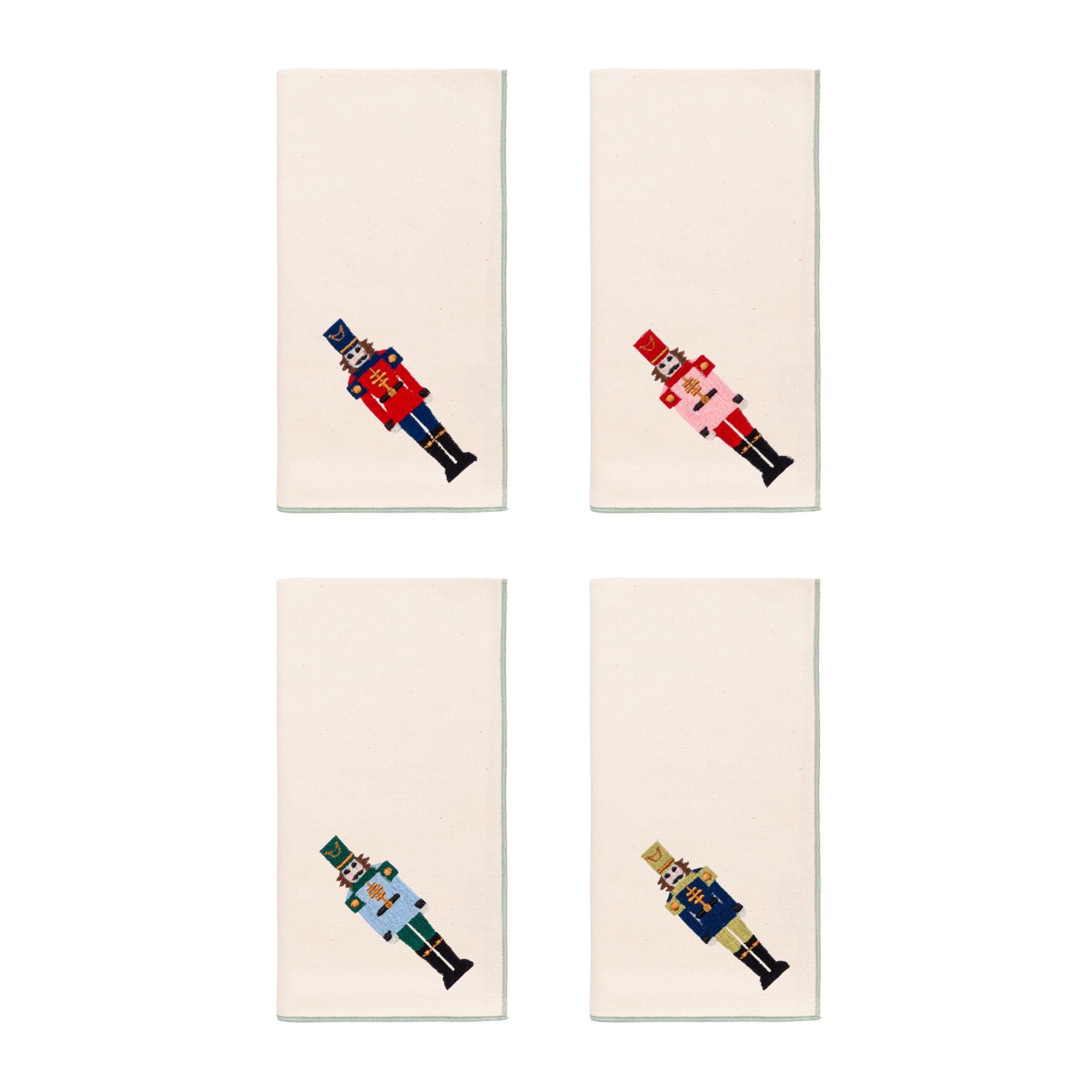 Ecru Nazaré napkins with nutcracker embroidery - Torres Novas