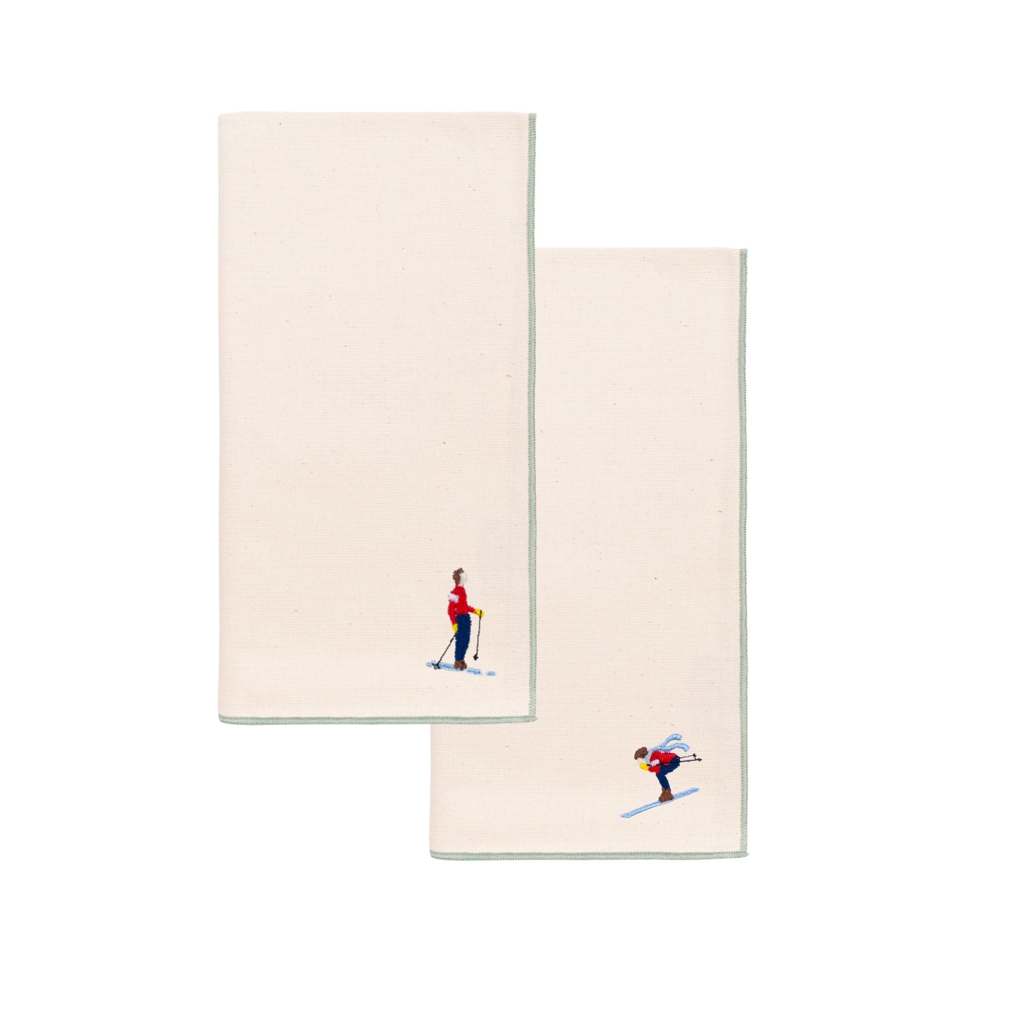 Guardanapos Nazaré cru com bordados retro