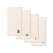Ecru Nazaré napkins with small christmas embroidery