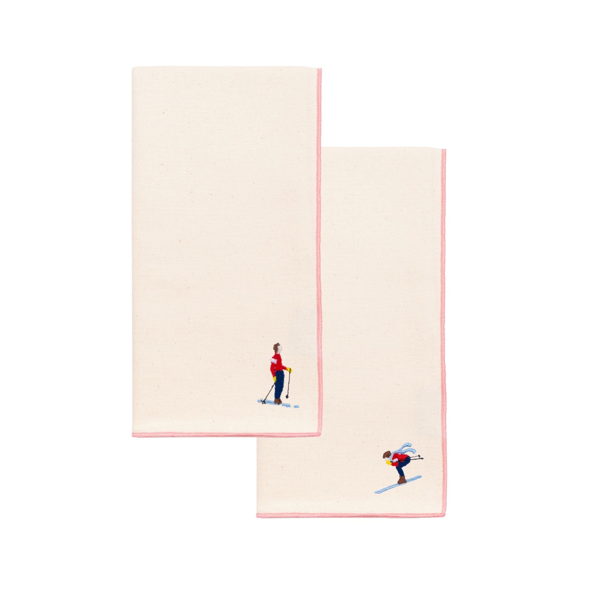 Guardanapos Nazaré cru com bordados retro