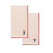 Guardanapos Nazaré cru com bordados retro