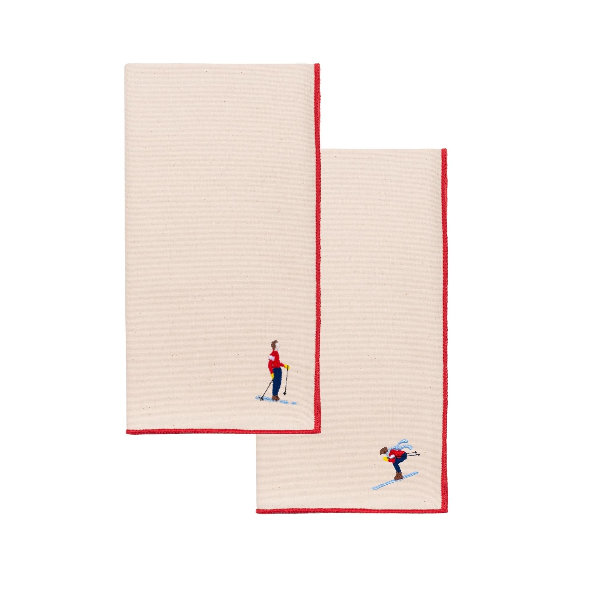 Guardanapos Nazaré cru com bordados retro