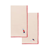 Guardanapos Nazaré cru com bordados retro