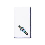 Servilletas blancas de Nazaré con bordado de cascanueces