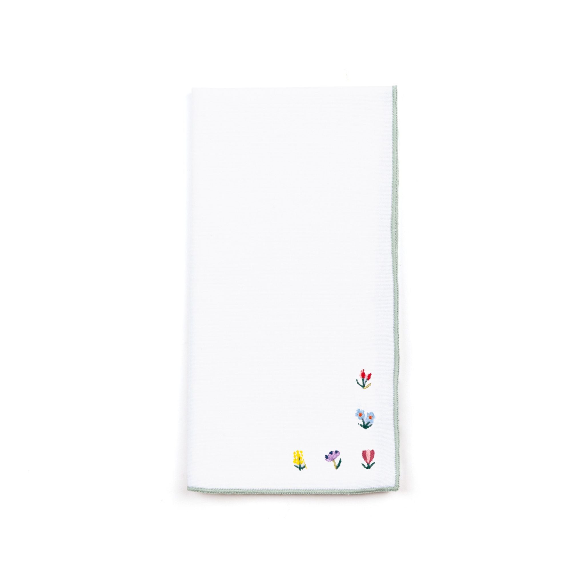 Serviettes de table Nazaré avec broderie de fleurs