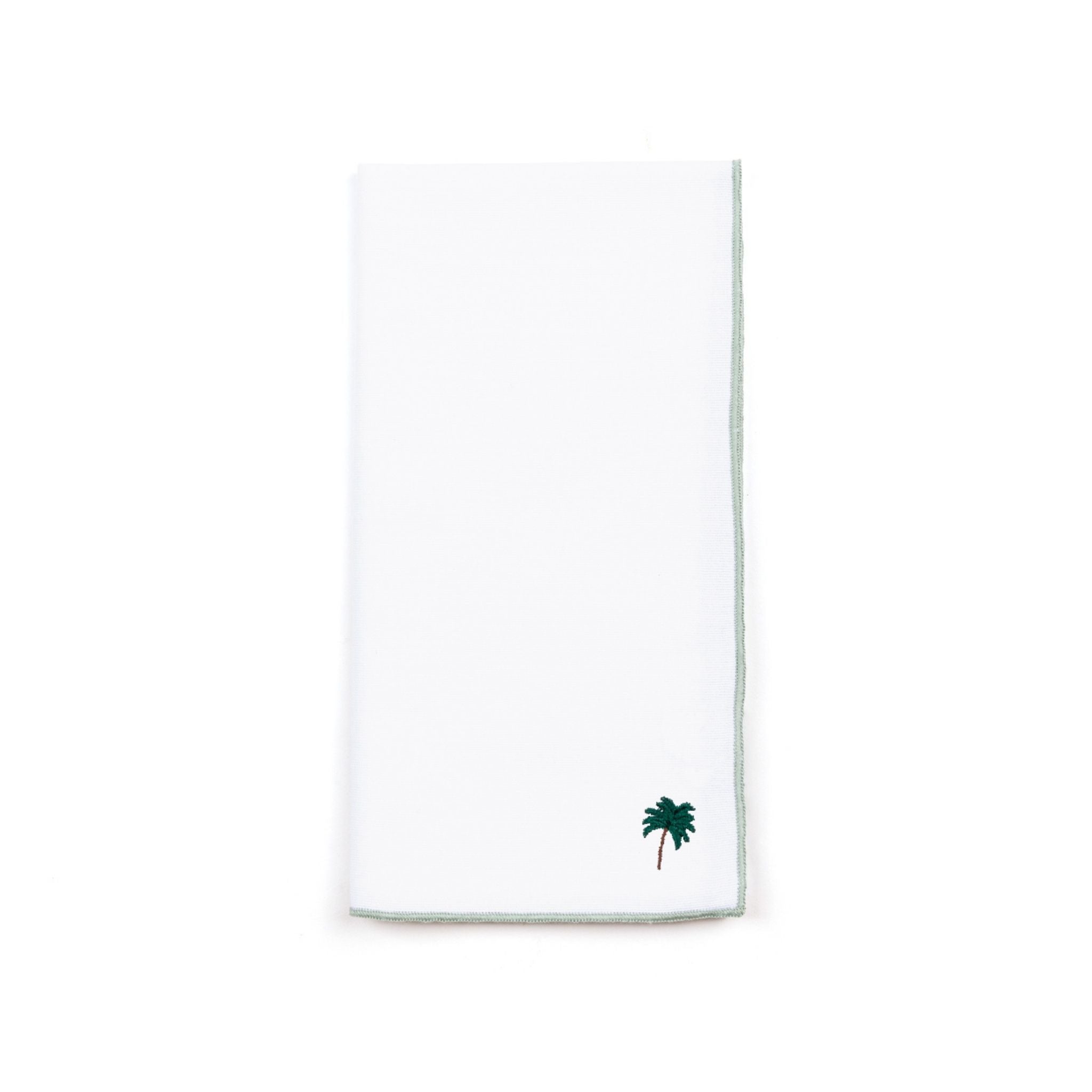 Serviettes de table Nazaré en blanc avec broderie d'été