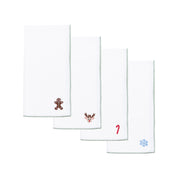 White Nazaré napkins with small christmas embroidery