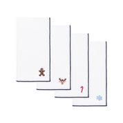 White Nazaré napkins with small christmas embroidery