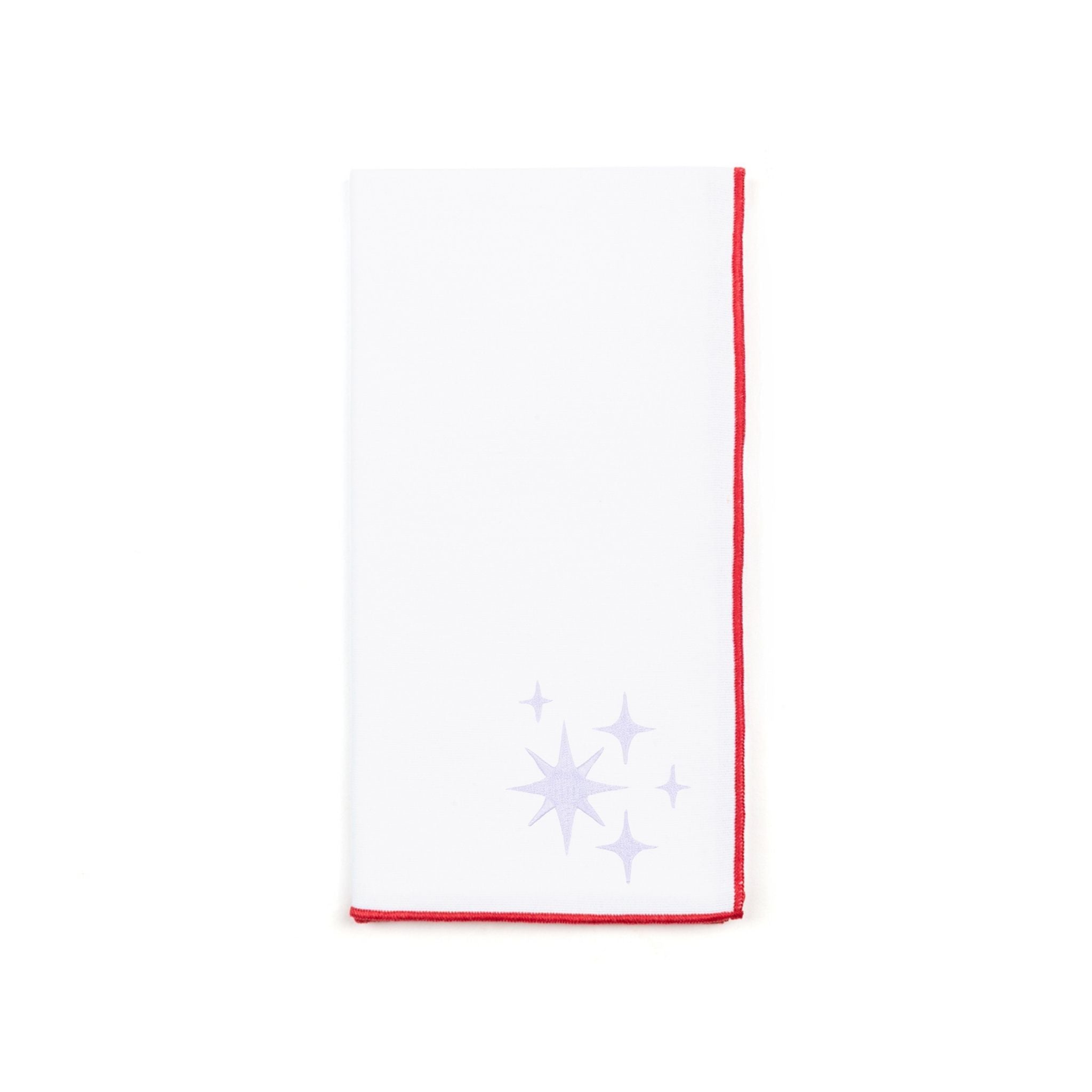 White Nazaré napkins with stars embroidery