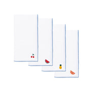 White Nazaré napkins with fruit embroidery